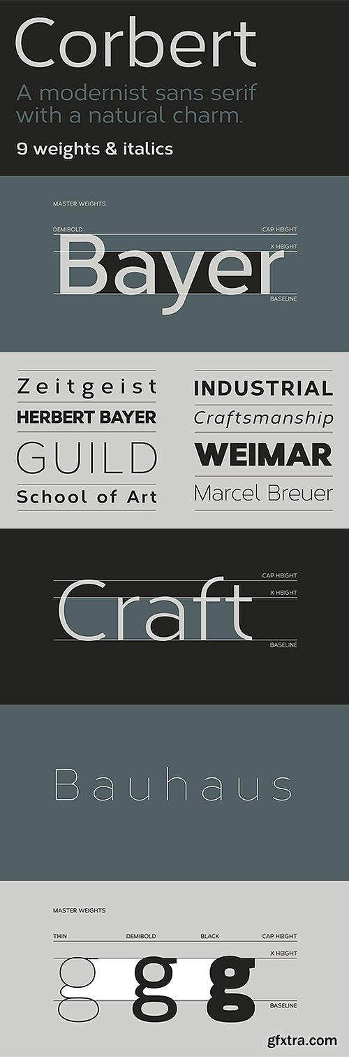 Corbert Font Family 18xOTF $279