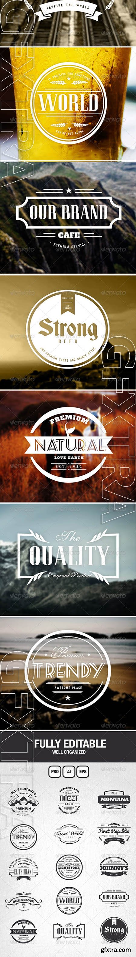 Retro Vintage Labels & Badges Logos V5 - Graphicriver 6799367