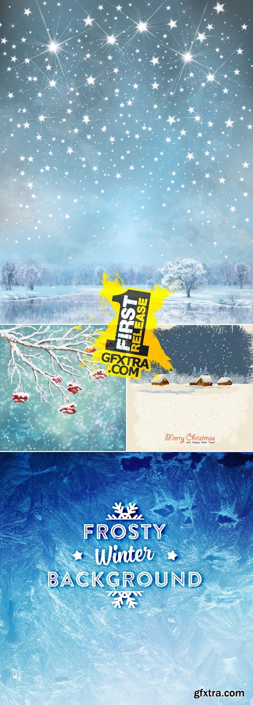 Winter Nature Backgrounds Vector