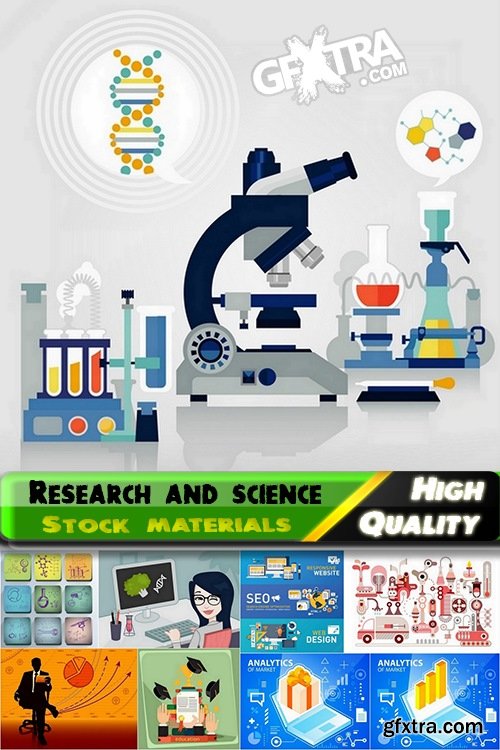Research and science in vector from stock - 25 Eps