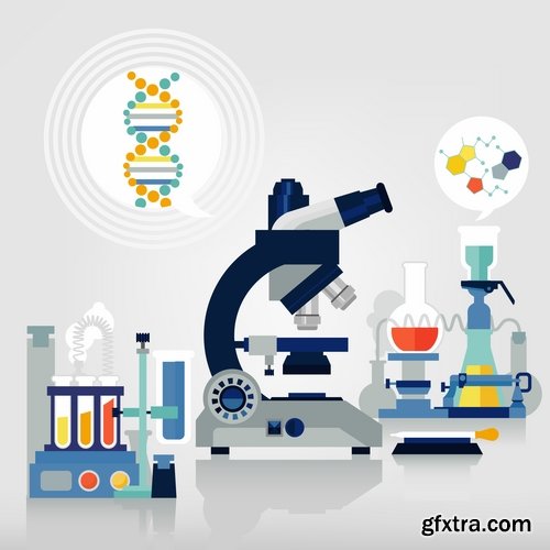 Research and science in vector from stock - 25 Eps
