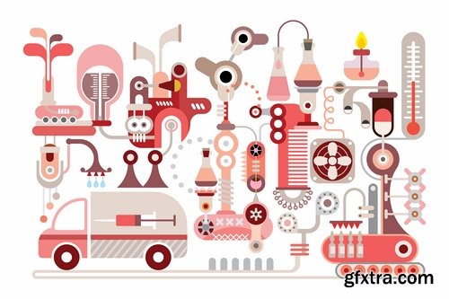 Research and science in vector from stock - 25 Eps