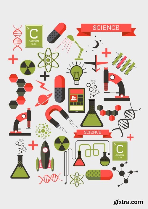 Research and science in vector from stock - 25 Eps