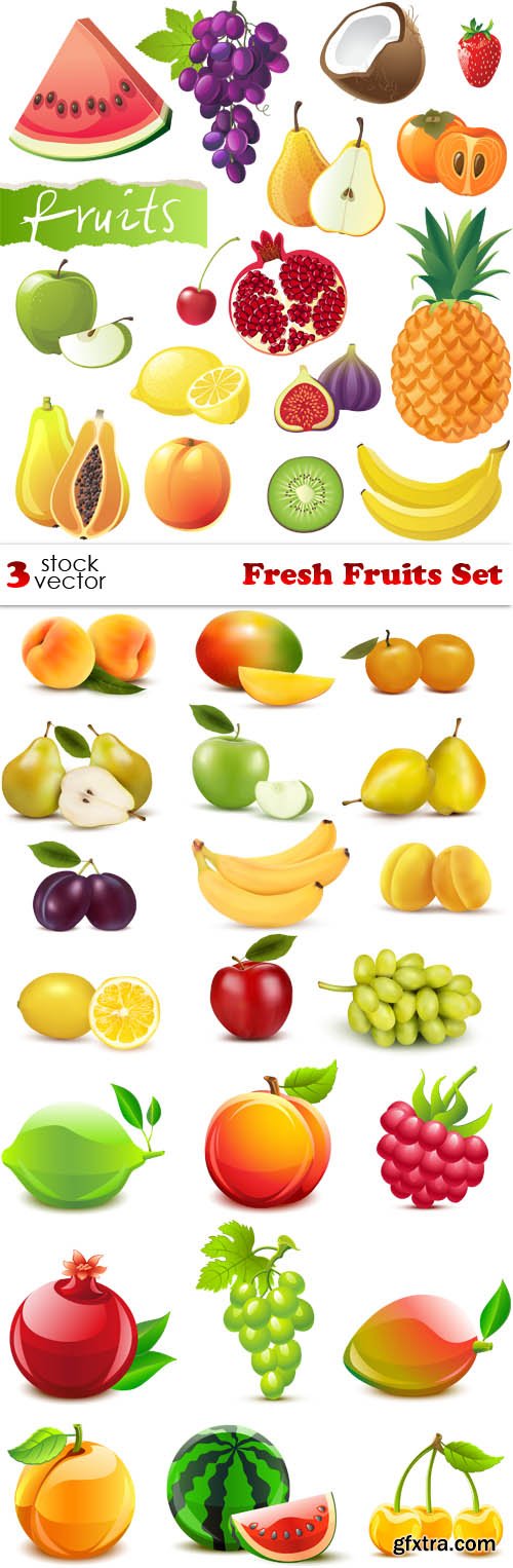 Vectors - Fresh Fruits Set