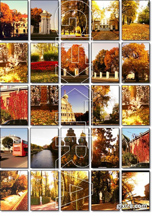 Golden Autumn in St. Petersburg - Stock photo