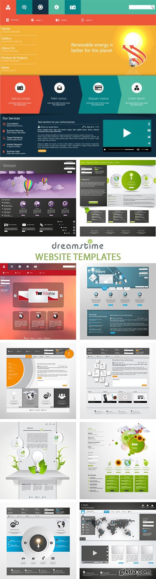 Website Templates - 25xEPS