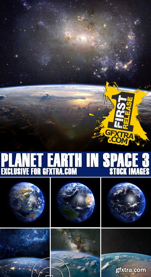 Stock Photos - Planet earth in space 3, 25xJPG