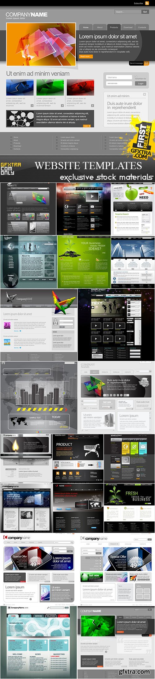 Website Templates, 25xEPS