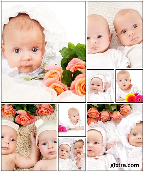 Two beautiful baby - Stock Photo Two beautiful baby - Stock Photo