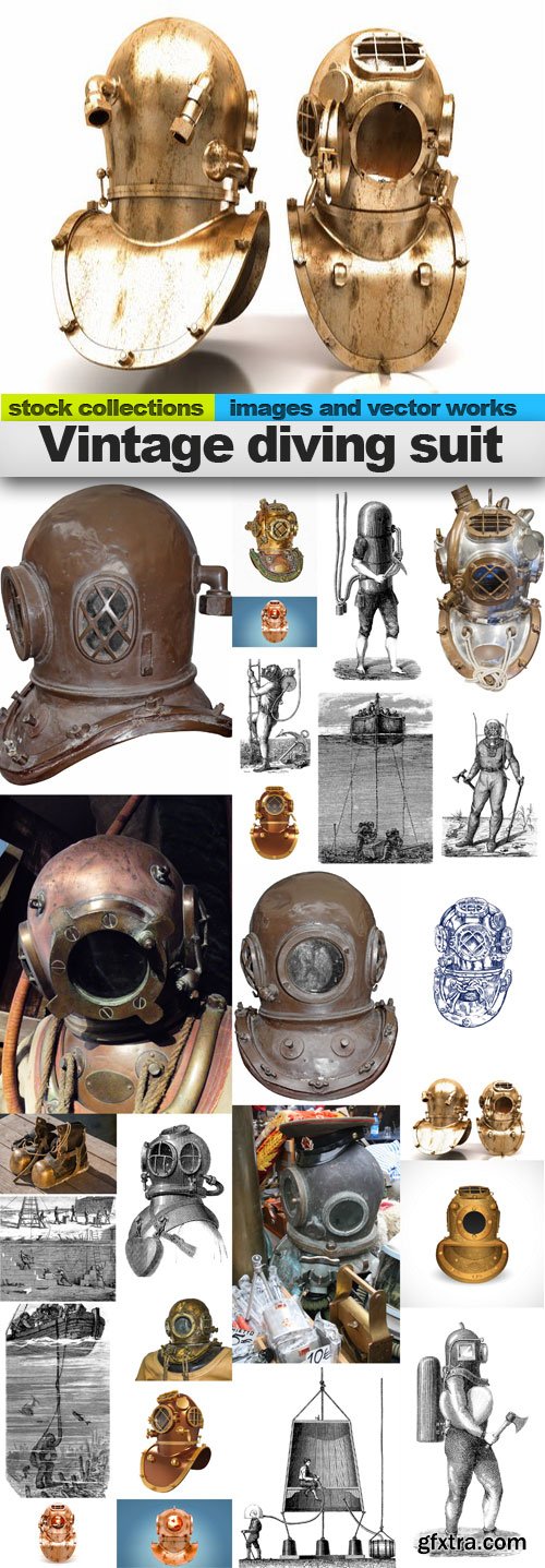 Vintage diving suit,25 x UHQ JPEG