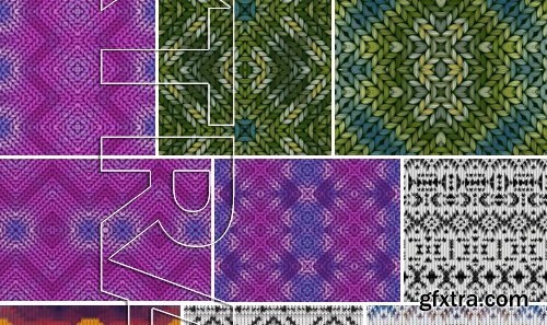 Stock Vectors - Christmas Sweater Background, 25xEPS