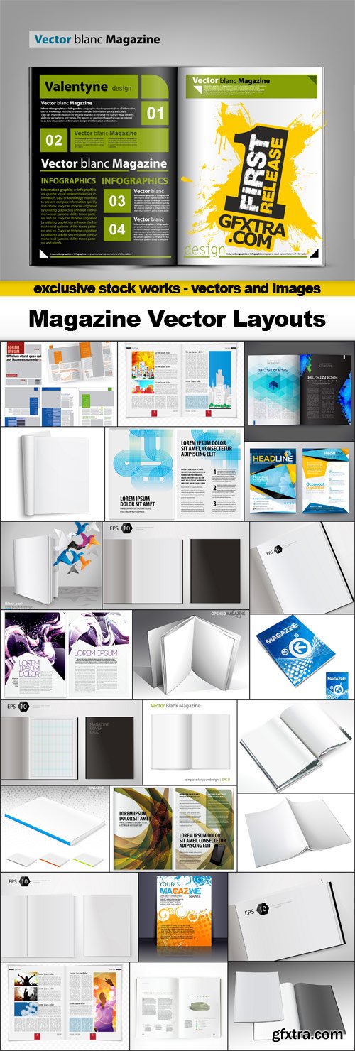 Magazine Vector Layouts - 25x EPS