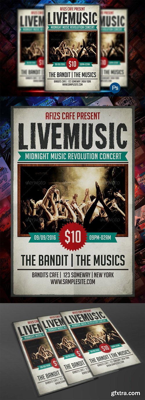 CreativeMarket - Live Music Flyer 10625 CreativeMarket - Live Music Flyer 10625
