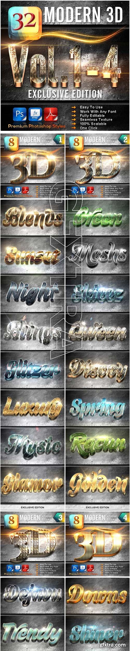 Graphicriver - 32 Modern 3D_Bundle (Vol.1-4) 9529270