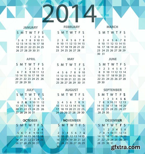 Calendar 2015 - Vector Collection, 25xEPS