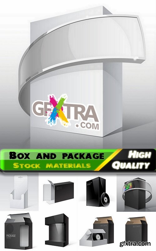 Box and package in vector from stock - 25 Eps
