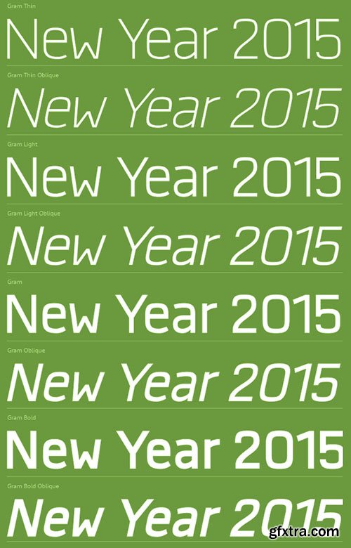 Gram Font Family 8xOTF $100