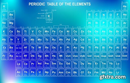 Periodic Table Of The Elements - 23 Vector