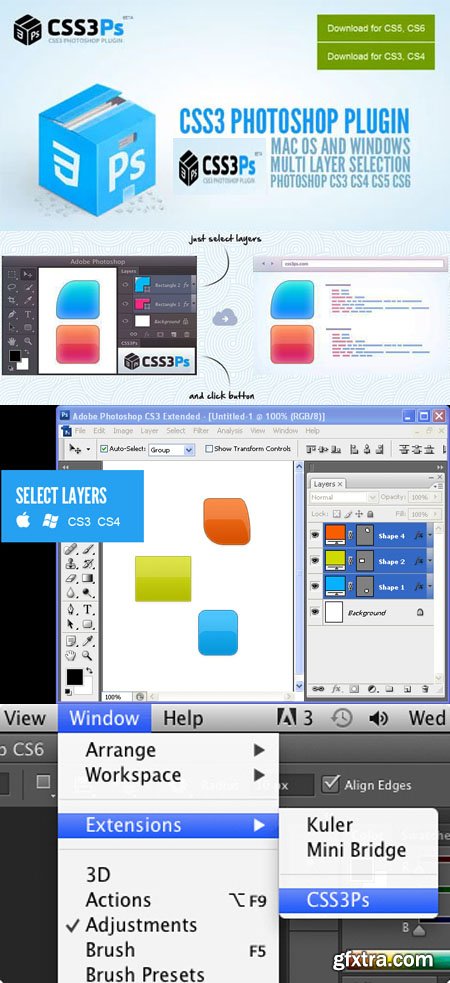 CSS3Ps - Cloud Based Photoshop Plug-in (CS3+) CSS3Ps - Cloud Based Photoshop Plug-in (CS3+)