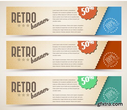 Banner Vector Creative Collection, 25xEPS