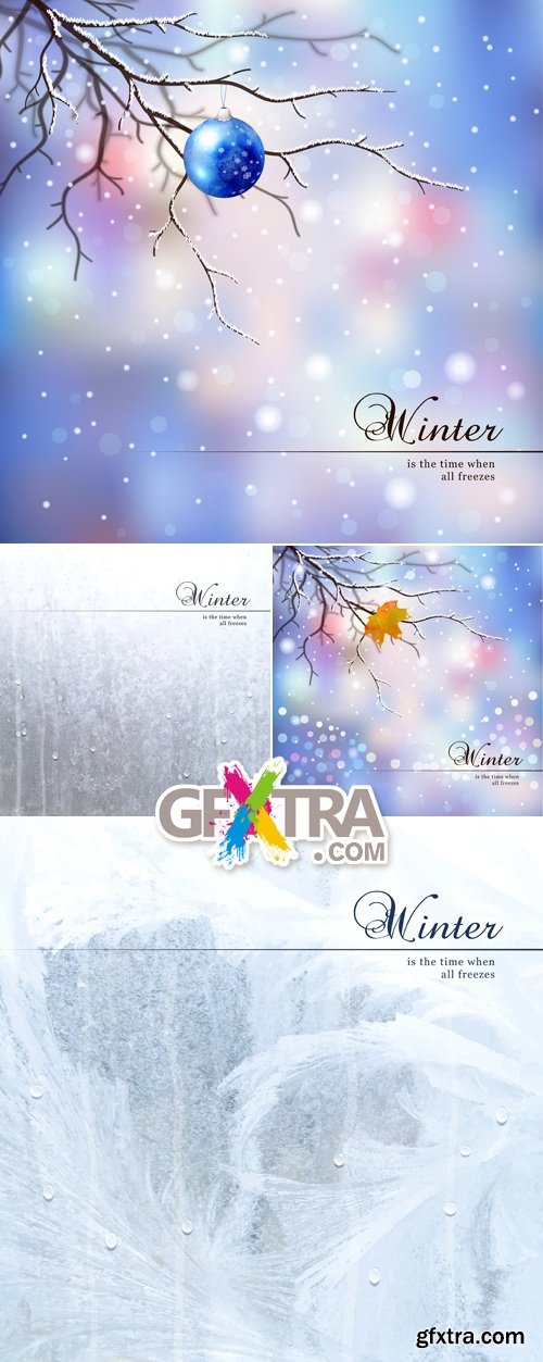 Winter 2015 Backgrounds Vector 2