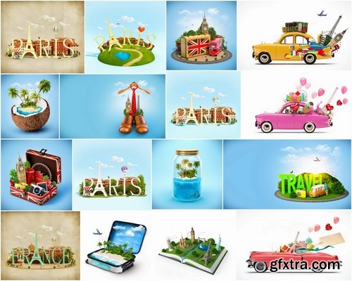 Creative photos with travel theme Stock images - 25 HQ Jpg