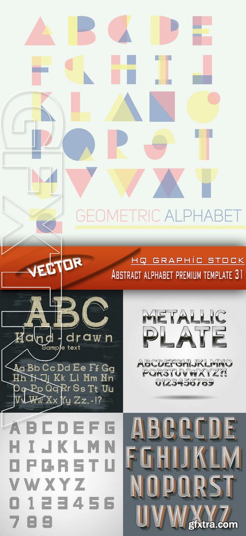 Stock Vector - Abstract alphabet premium template 31