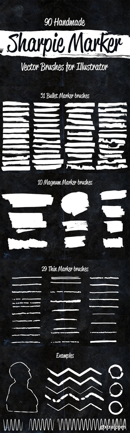 CreativeMarket - 90 Sharpie Marker Vector Brushes 68559 CreativeMarket - 90 Sharpie Marker Vector Brushes 68559