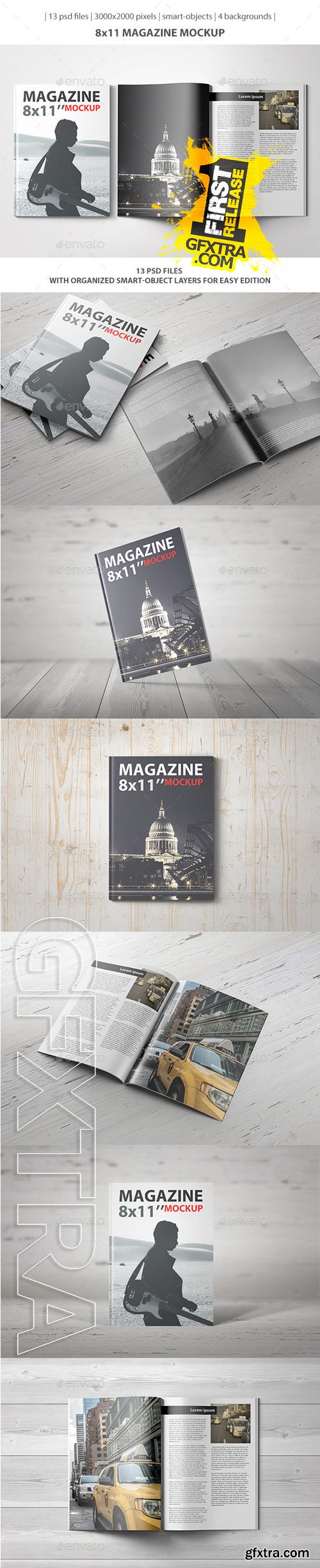 Graphicriver - 8x11 Magazine Mockup 9694826