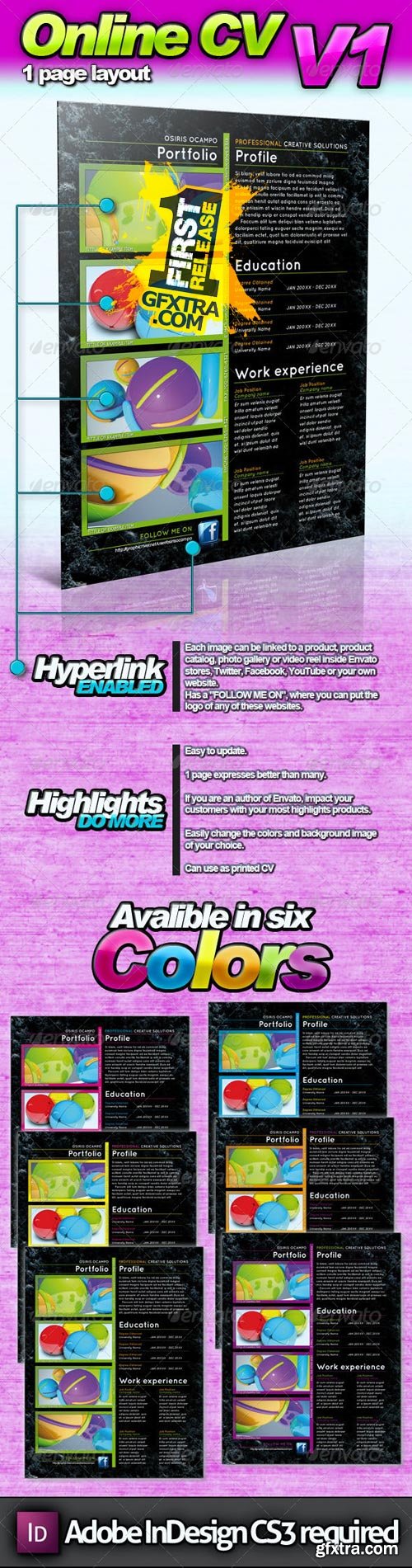 Graphicriver - Online CV - V1 134160