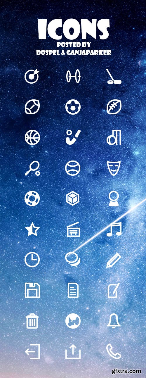 PSD Web Icons - Sports and Art Icons (December 2014) PSD Web Icons - Sports and Art Icons (December 2014)