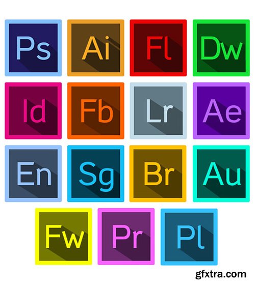 PSD, PNG, ICO Web Icons - Adobe Icons - December 2014 PSD, PNG, ICO Web Icons - Adobe Icons - December 2014