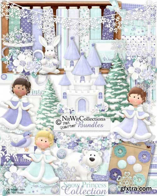 Charming winter scrapbook set - Snow Princess