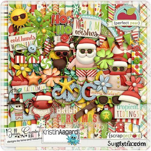 Festive scrapbook kit - Sunny Santa