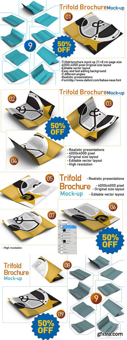 CreativeMarket - 9-Trifold Brochure Mock Up 108841 CreativeMarket - 9-Trifold Brochure Mock Up 108841