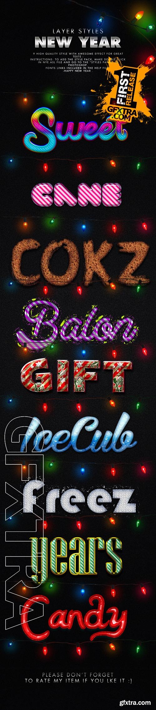 Graphicriver - New Year Photoshop Layer styles 9648679