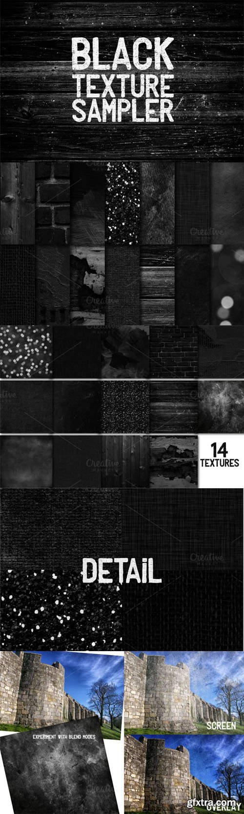 CreativeMarket - Black Texture Sampler 126390 CreativeMarket - Black Texture Sampler 126390