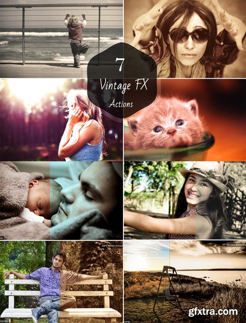 CreativeMarket - 7 Vintage FX Photoshop Actions 12546 CreativeMarket - 7 Vintage FX Photoshop Actions 12546
