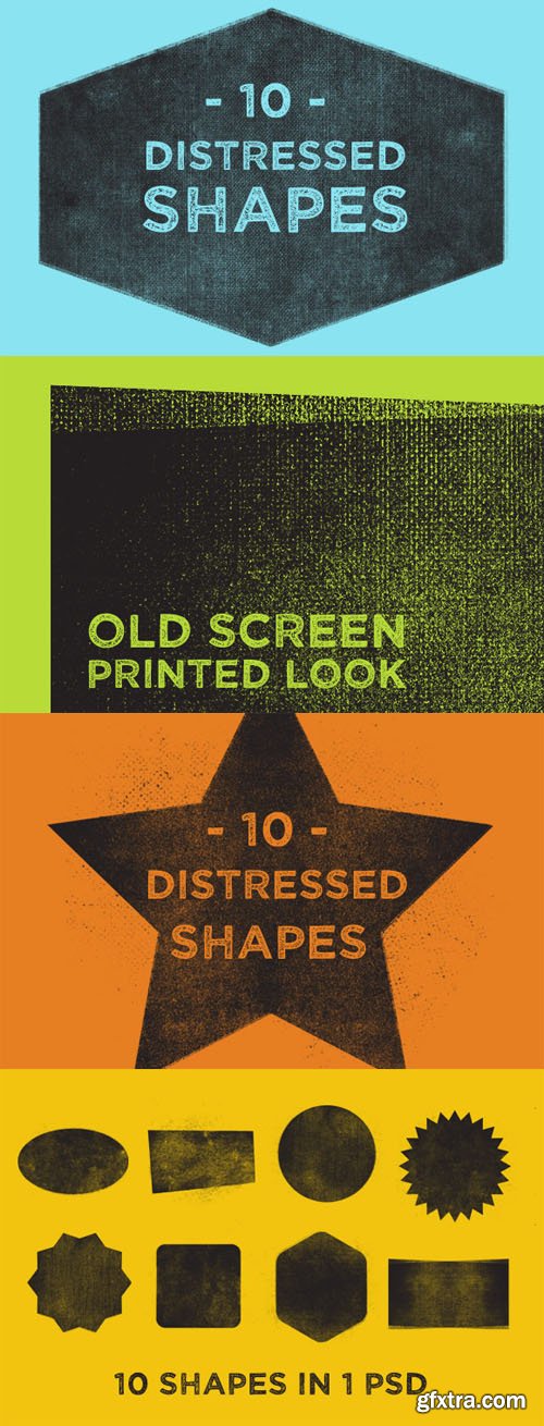 Distressed Badge Shapes PSD Distressed Badge Shapes PSD