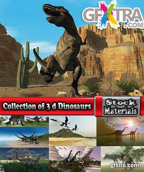 Collection of 3 d Dinosaurs 25 UHQ Jpeg