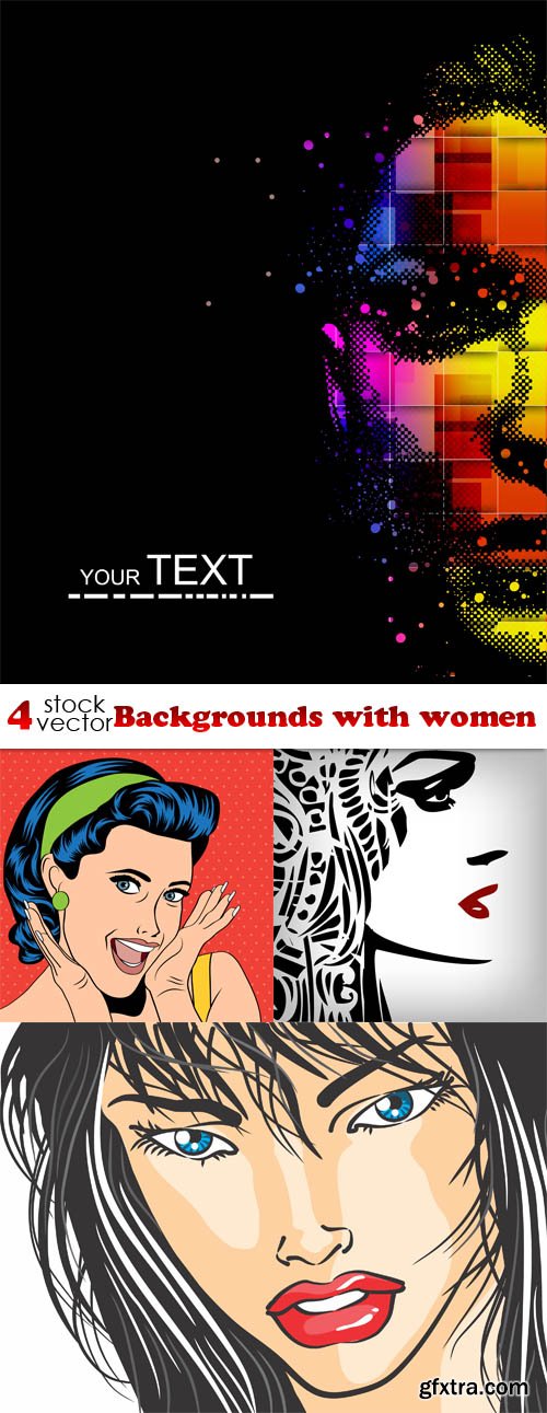 Vectors - Backgrounds with women