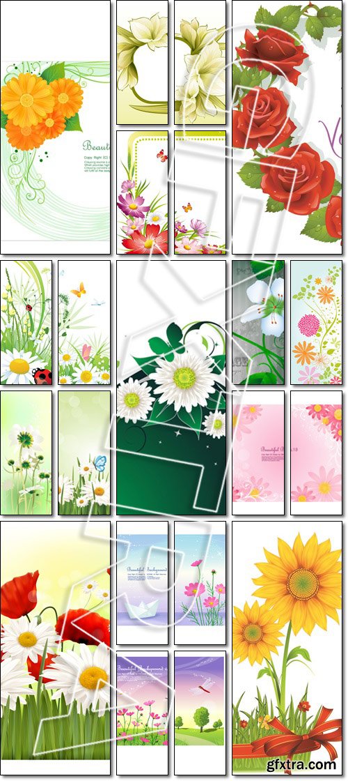 Flowers background - Vectors