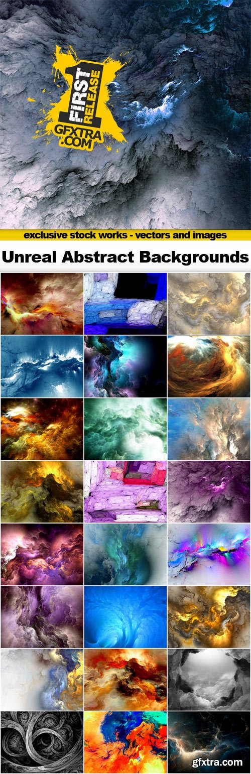 Unreal Abstract Backgrounds - 25x JPEGs