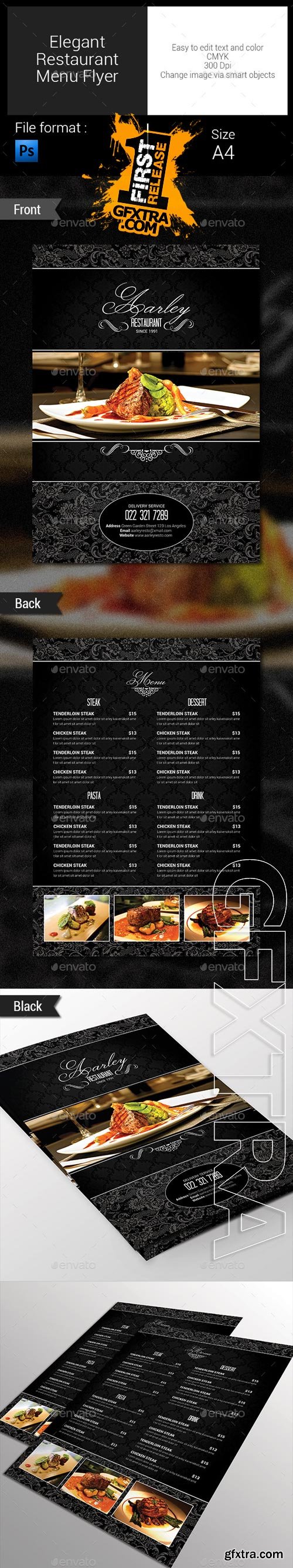 Graphicriver - Elegant Restaurant Menu Flyer 9671212