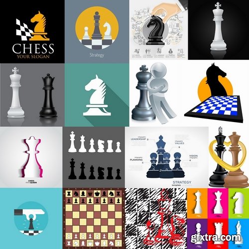 Collection of images of chess vector image 25 Eps