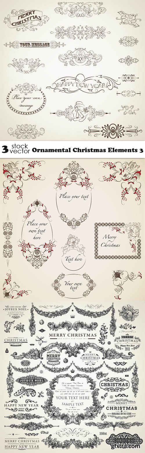 Vectors - Ornamental Christmas Elements 3