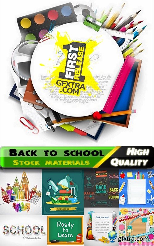 Back to school design elements in vector from stock #3 - 25 Eps