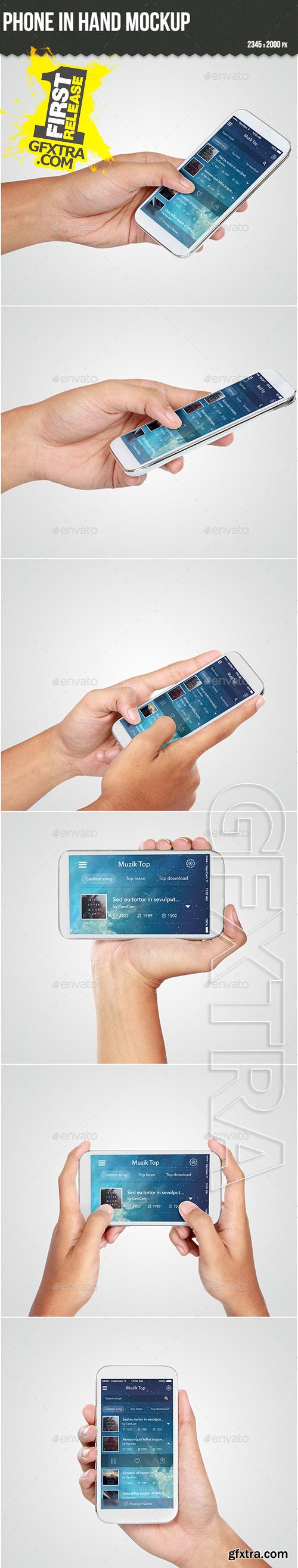 Graphicriver - Phone in Hand Mock-up 9783814