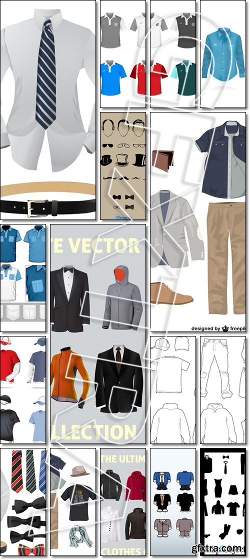 Different dress for man - Vector