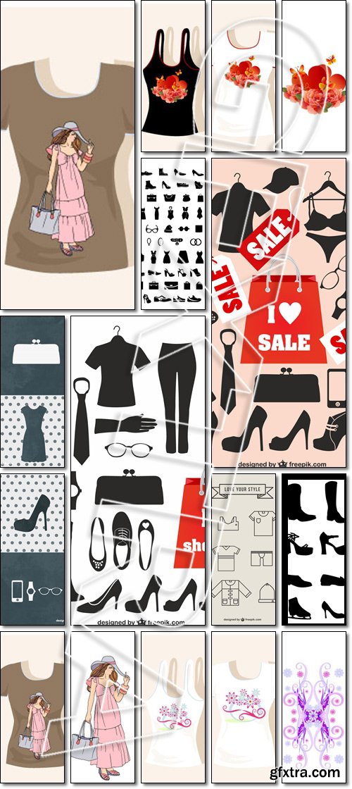 Different dress for woman - Vector